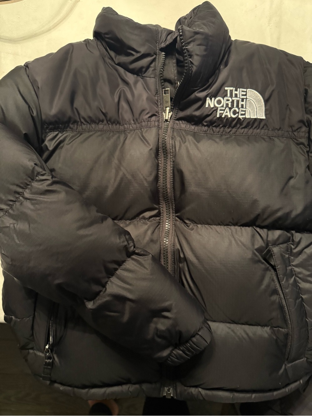 The North Face Kids Black Puffer Jacket with Logo